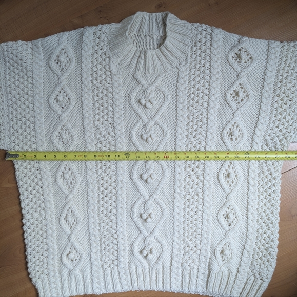 Handmade Fisherman Knit Oversized Sweater - Picture 9 of 13